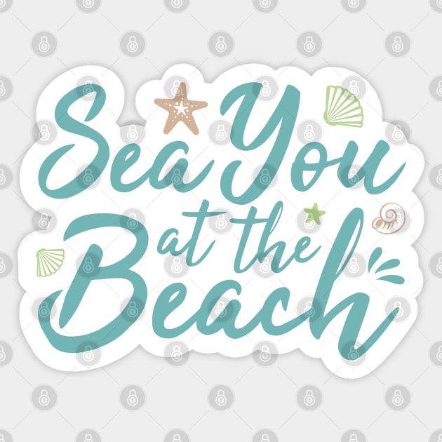 Sea You At The Beach Sticker by AmazingVision